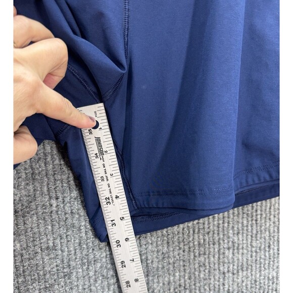 Lands’ End 5” Quick Dry Board Shorts Womens 12 Navy Blue Lined Swim Cover Up - Picture 7 of 9